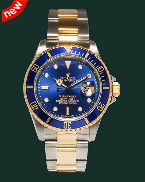 rolex submariner acciaio oro 16613|rolex submariner 16613 for sale.